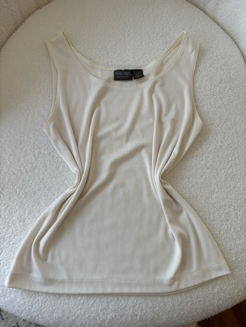 Soft Cream Scoop Neck Tank
